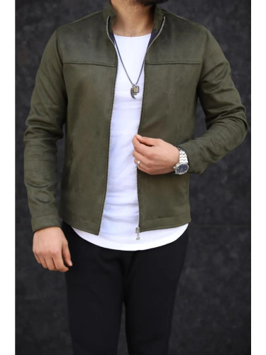 24285 Dewberry Suede Mens Jacket-Khaki