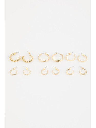 DEFACTO Women's 6-Piece Gold Hoop Earrings