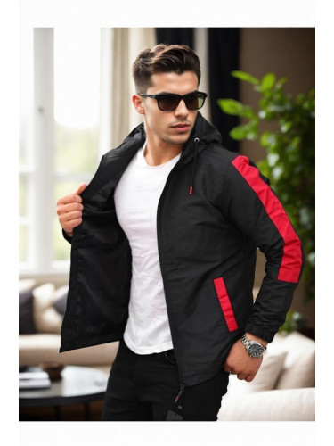 84690 Dewberry Seasonal Mens Jacket-BLACK-RED