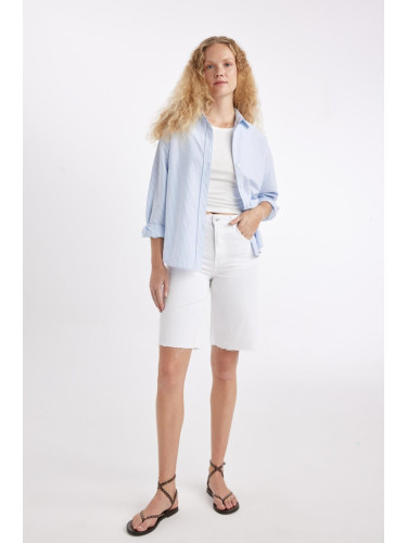 DEFACTO Normal Waist Short Leg Gabardine Bermuda Shorts