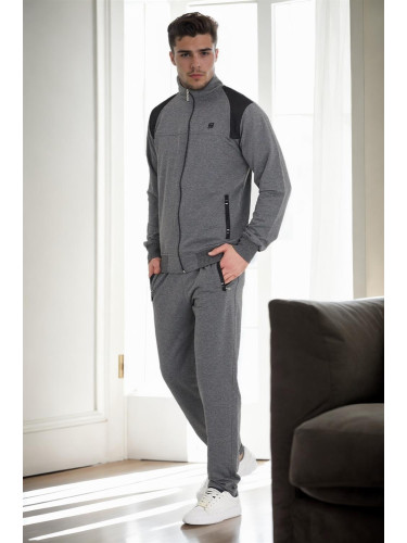 33328 Dewberry Mens Tracksuit Set-GREY