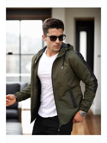 84690 Dewberry Seasonal Mens Jacket-KHAKI-BLACK