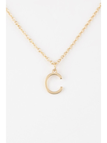 DEFACTO Women's C Letter Gold Necklace