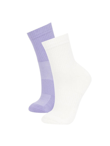 DEFACTO Women's Fit 2-Piece Cotton Towel Socks