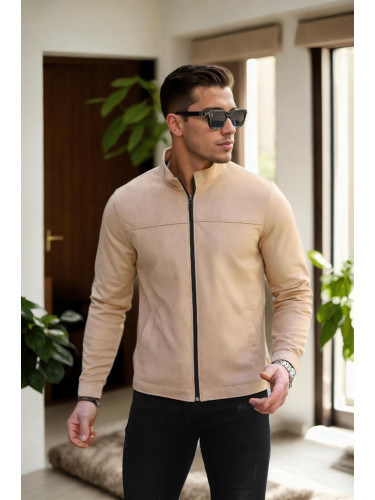 24285 Dewberry Suede Mens Jacket-CREAM