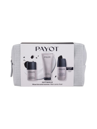 PAYOT Optimale Men Cares Ritual Подаръчен комплект гел крем за лице Optimale Daily Moisturising Care 50 ml + душ гел Optimale Shower Gel For Face & Body 200 ml + антиперспирант Optimale 24HR Roll-On Antiperspirant 75 ml + козметична чантичка