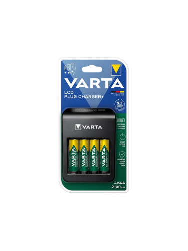 Varta 57687101441 - LCD Зарядно устройство за батерии 4xAA/AAA 2100mAh 230V