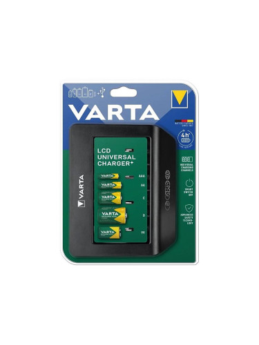 Varta 57688101401 - LCD Универсално зарядно устройство за батерии 230V