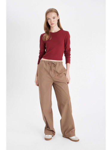 DEFACTO Cool Straight Fit Normal Waist Poplin Trousers