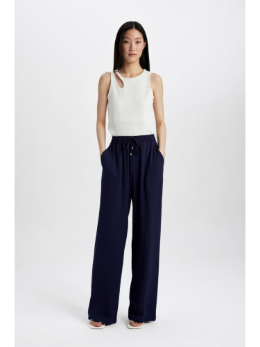 DEFACTO Florida High Waist Wide Leg Belmando Trousers with Pockets