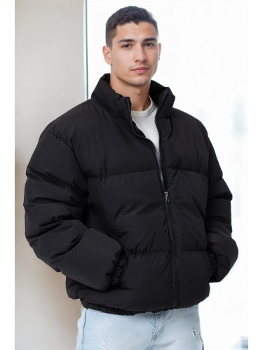 99887 Dewberry Oversize Mens Padding Jacket-BLACK