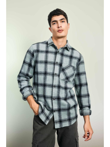 DEFACTO Regular Fit Checkered Lumberjack Long Sleeve Shirt