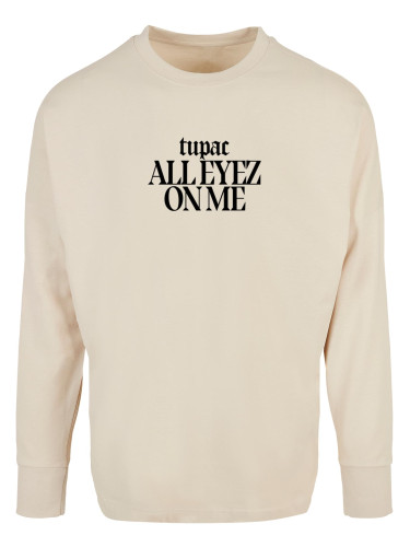 Men's hoodless sweatshirt 2Pac All Eyez on me Tracklist Cut On cream