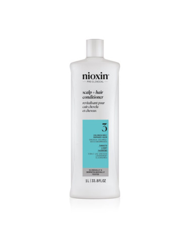 Nioxin System 3 Scalp + Hair Conditioner балсам за боядисана оредяваща коса 1000 мл.