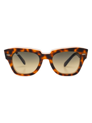 Ray-Ban State Street RB2186 1324BG 49 - квадратна слънчеви очила, unisex, кафяви