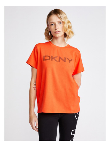 DKNY Striped Logo T-shirt Oranzhev