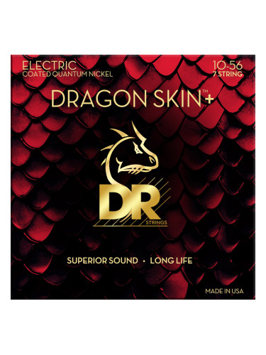 DR Strings Dragon Skin+ Coated 7 string Medium 10-56 Струни за електрическа китара