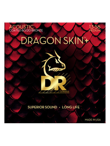 DR Strings Dragon Skin+ Coated 80/20 Medium 13-56 Струни за акустична китара