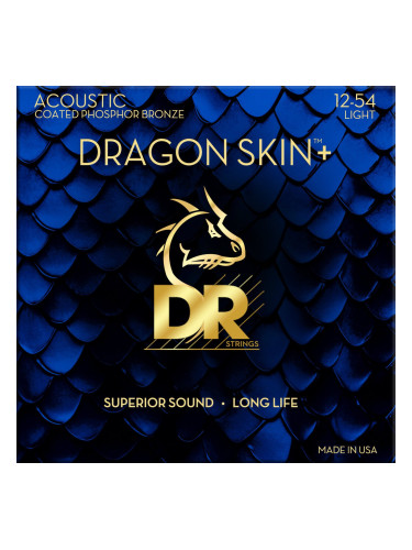 DR Strings Dragon Skin+ Coated Phosphor Bronze Light 12-54 Струни за акустична китара