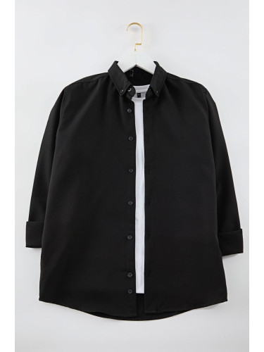 Trendyol Black Slim Fit Woven Shirt