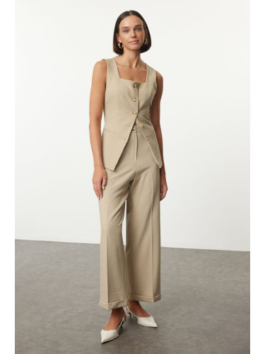 Trendyol Mink Wide Leg Double Leg Woven Trousers