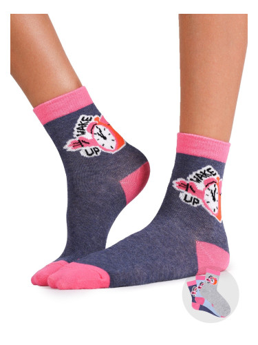 Yoclub Kids's Girls' Socks Wake up 3-Pack SKA-0157G-A800