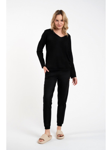 Women's sweatshirt Karina with long sleeves - black