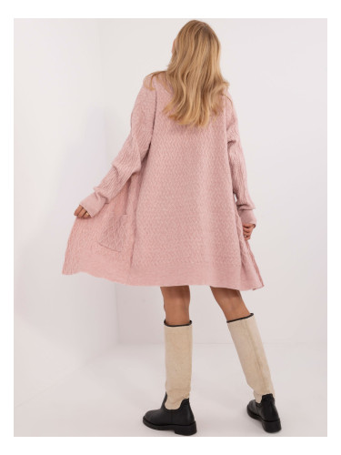 Light pink loose cardigan without fastening