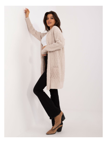 Beige women's cardigan