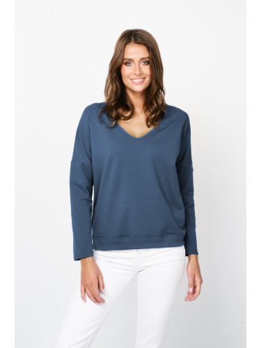 Women's sweatshirt Karina with long sleeves - denim