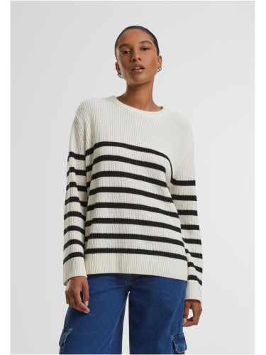 Women's striped sweater cream/black