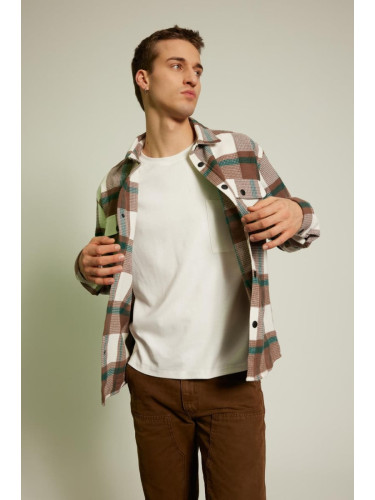 DEFACTO Relax Fit Checked Cotton Long Sleeve Shirt