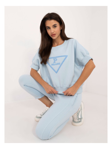 Light blue tracksuit with patch