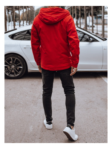 Men's transitional jacket with hood red Dstreet