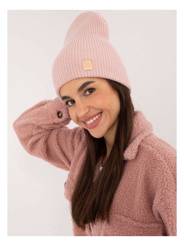 Light pink knitted winter hat RUE PARIS