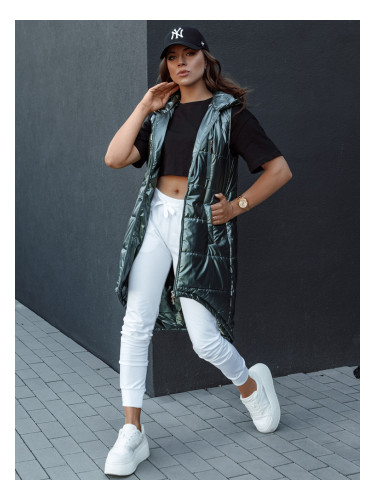 Дамски ватиран елек MERIS тъмнозелен