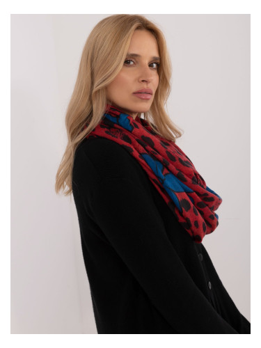 Red women's scarf made of viscose