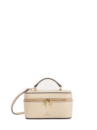 Handbag - FURLA CAMELIA MINI CROSSBODY VANITY CASE beige