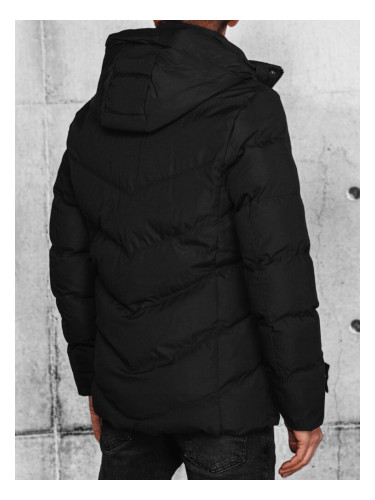 Men's winter quilted jacket black Dstreet