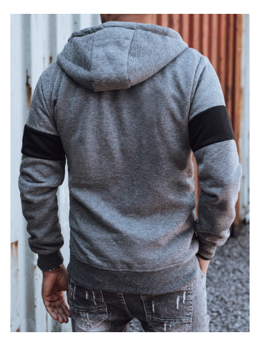 Men's zipped sweatshirt dark gray Dstreet