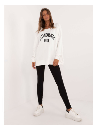 Ecru tracksuit with oversize sweatshirt