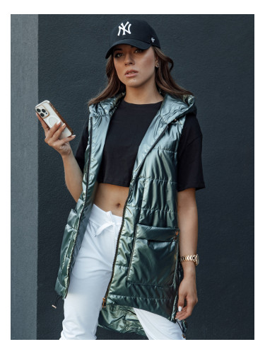 Дамски ватиран елек JESS зелен