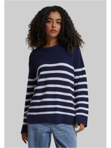 Women's striped sweater white/blue