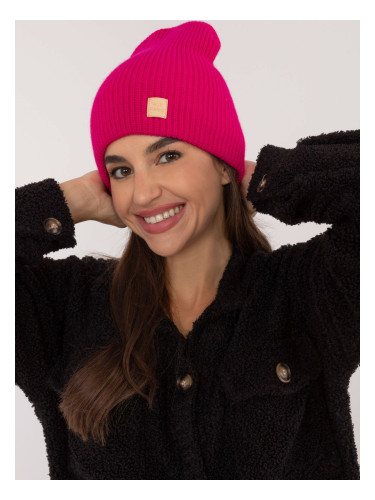 Fuchsia hat with RUE PARIS patch