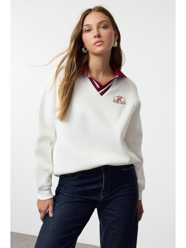 Trendyol Ecru Knitted Sweatshirt