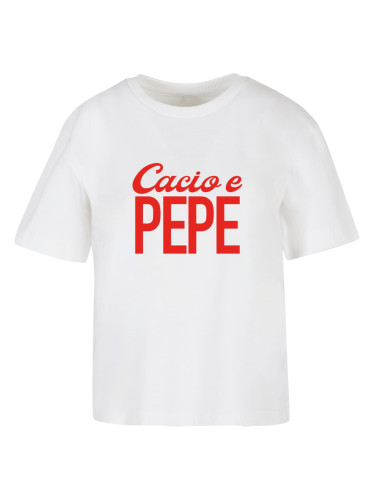 Women's T-shirt Cacio E Pepe white