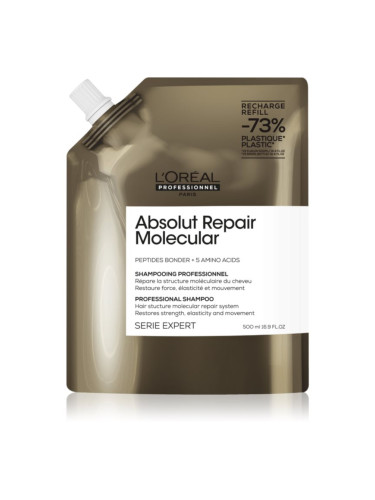 L’Oréal Professionnel Serie Expert Absolut Repair Molecular подсилващ шампоан за увредена коса 500 мл.