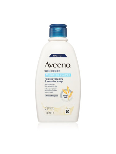 Aveeno Skin Relief успокояващ шампоан за сух и чувствителен скалп 300 мл.