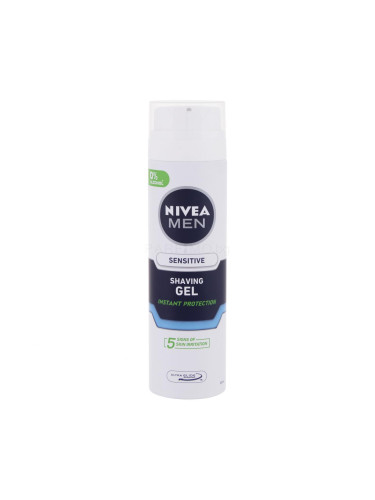 Nivea Men Sensitive Гел за бръснене за мъже 200 ml увреден флакон