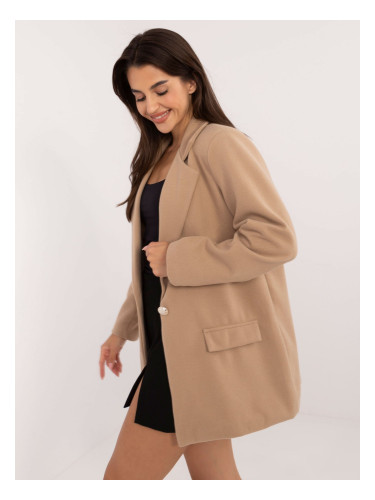 Beige women's blazer with lining